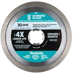 Makita E-07406 X-Lock 5" Continuous Rim Diamond Blade for Ceramic & Granite Cutting (7/8" Arbor)