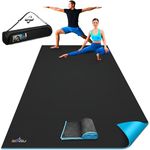 Sensu Large Yoga Mat - 9’ x 6’ x 9mm Extra Thick Exercise Mat for Yoga, Pilates, Stretching, Cardio Home Gym Floor, Non- Slip Anti Tear Eco-Friendly Workout Mat - Use Without Shoes