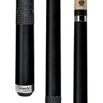 Players HXTC13 Billiard Pool Cue PureX Midnight Black Forearm and Butt with Mz Multi-Zone Grip, Kamui Tip, 19-Ounce, 11.75 mm