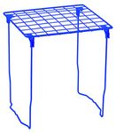 Lockermate Stac Shelf, Stackable Organizer, Extra Tall, Fits Standard Size School Lockers, Blue, Metal