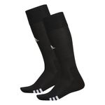 adidas Rivalry 2.0 Over The Calf (OTC) Cushioned Soccer Socks (2 Pairs), Black/White, Small