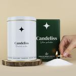 CANDELISS Pearled Candle and Wicks. Candle Sand Powder and Wicks for vases Pearled Candle Wax Powder Pearls Refill with Wicks Powder Candle granules Granulated Snow Wax (Premium)