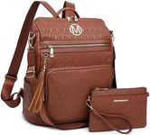 MKP COLLECTION Women Fashion Backpack Purse Convertible Large Ladies Rucksack Versatile Travel Shoulder Bags Handbag Set with Tassel (2pcs)