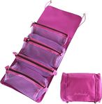 Renva Professional Cosmetic Makeup Kit Storage Makeup Pouches for Women, Makeup Bag Makeup Organizer, Foldable Make up Pouch for Makeup Accessories, Storage Bag for Cosmetics (Purple)