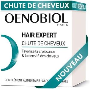 OENOBIOL HAIR EXPERT Chute de Cheveux - Nouvelle formule concentrée - Chute de cheveux- Favorise la croissance - Préserve la densité des cheveux - Complément alimentaire 60 capsules - Programme 1 mois