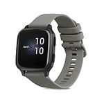 kwmobile Strap Compatible with Garmin Venu Sq Music/Sq Strap - Replacement Silicone Watch Band - Grey