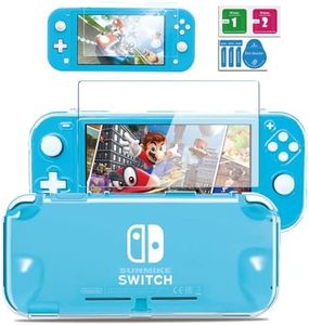 Switch Lite Case with HD Tempered Screen Protector for Nintendo Switch Lite, Clear Protective Case Cover for Nintendo Switch Lite Case Hard Shell Skin with Switch Lite Screen Protector