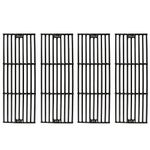 Hisencn Porcelain Cast Iron Cooking Grates Replacement for Chargriller Duo 5050, 2121, 2123, 2222, 2828, 3001, 3030, 3725, 4000, 5050, 5252, 5650 Gas Grill Models Set of 4 Grill Grids