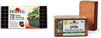 Burpee Greenhouse Indoor Seed Starting Kit + Organic Coconut Coir Seed Starting Mix
