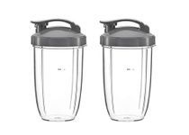 Poweka 24oz Tall Cups Compatible with Nutribullet Accessory Kit with Flip Top To-Go Lid for Compatible with NutriBullet 600W/900W Blender Juicer Spare Parts