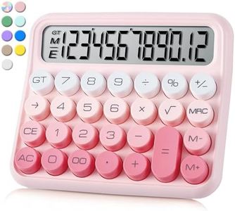 VEWINGL Mechanical Switch Calculator,Calculator Cute 12 Digit Large LCD Display and Buttons,Calculator with Large LCD Display Great for Everyday Life and Basic Office Work.with Battery