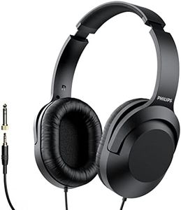 Philips Wired Headphones - Over Ear Headphones for Crisp, Clear Sound with Soft Earcups and Adjustable, Cushioned Headband for Comfort, 35mm Adapter with 2m Cable Perfect for Podcasts and Studio Use