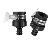 ZhiheHui 2 pcs 16 mm Universal Tap Connector Adapter Mixer Kitchen Garden Hose Fitting Clamp