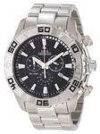 Swiss Precimax Men's SP12051 Valor Elite Black Dial with Silver Stainless-Steel Band Watch