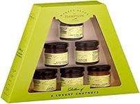 Hampton Preserves Finest Selection Chutneys & Pickles Gift Set Mini 35g Jars, includes Potting Shed Pickle, Gardener's Choice Chutney, Tomato, Onion, Bramley Apple, Caramelised Onion