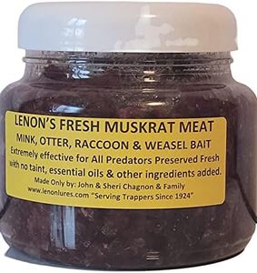 Lenon's Fresh Muskrat Meat Bait for Weasel, Mink, Otter and Raccoon (22 oz Jar)