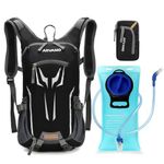 Arvano Bike Backpack, Cycling Hydration Backpack with 2L Water Bladder, Lightweight MTB Rucksack, Bicycle Bag for Hiking Skiing Pack Men Women