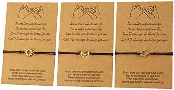 2-3Pcs Pinky Promise Love Heart Best Friend Bracelet Set Handmade Adjustable Couple Matching Braide Cord String Bracelet for Women Men Relationship Jewelry Christmas Gift, 7.09 inches to 11.8 inches,