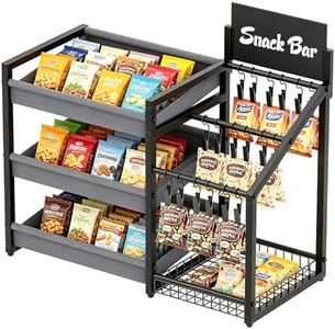 DEMEGA 3-Tier Snack Organizer with 18 Clips, Large Capacity Snack Rack