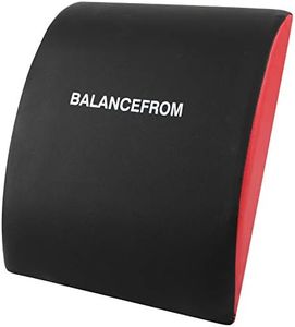 BalanceFrom Ab Mat Trainer Abdominal Machine Exercise Crunch Roller Workout Exerciser, Black/Red, Ab Mat (Regular)