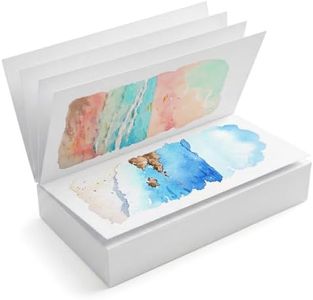 rubens Watercolor Paper Block (Portable Travel), 80 Sheets, 3.93”x9.84” Hot Pressed 140lb/300gsm, Premium 100% Cotton Paper Ideal for Watercolor, Oil Pastels, Colored Pencils, Markers