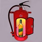 Xein India Dummy of Fire Extinguisher Wine Storage Rack for 1 Liquor Bottles/Wine Rack/Bottle Holder (Yellow Light)