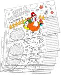 Coloring Thanksgiving Place Mats for Kids Set of 12 Thanksgiving Turkey Coloring Paper Place Mats for Thanksgiving Party