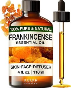 Kukka Frankincense Essential Oil - Huge 4 oz - 100% Pure Natural Frankincense Oil for Skin, Face, Body & DIY Soap Making - Experience Bibilical Healing with This Woody, Balsamic & Calming Resin Oil