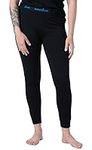 Woolove Womens Merino Wool Base Layer Long Underwear 190g – 100% Merino Leggings Thermal – Midweight, Moisture-Wicking, Super Soft (Large, Black)