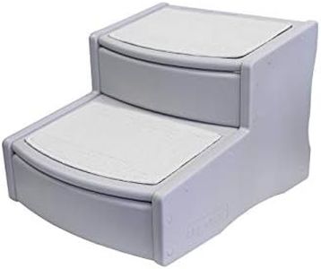 Pet Gear Easy Step II Extra Wide Pet Stairs, 2-step/for cats and dogs up to 200-pounds, Essential Grey (PG9720XLEG)