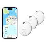 HH-Tech Smart Tag LITE (Pack 3) For Apple iOS Devices, Air Tracker, Item Finder, Replaceable Battery, Easily Track Your Wallet, Bag, Suitcase, and More Worldwide with the iPhone Find My App