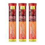 svaa.life Apple Cider Vinegar Effervescent 63 Tablets | ACV for Weight Loss & Improving Gut Health, Vitamin B6 & B12 -(Apple Flavour) (Pack of 3)