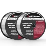 ARCCAPTAIN Stainless Steel Flux Cored Wire E308LFC-O .030-Diameter MIG Welding Wire Stainless Steel Wire with Low Splatter Compatible with Lincoln Miller Forney Harbor MIG Welder 4-Pound