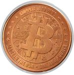 Bitcoin 1 oz Pure Copper Collectible Coin - Ideal Gift for Crypto Investors & Tech Enthusiasts in Protective Capsule