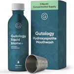 Gutology Microbiome-Friendly Mouthwash Hydroxyapatite & Prebiotics - 3 Month Supply - Liquid Biome+ Oral Rinse | Alcohol-Free & Fluoride-Free