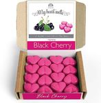 Black Cherry Wax Melts - 16 x 0.18 OZ Heart Shaped Wax Melts Black Cherry Scented 96 Hours of Scent, Wickless Candle Alternative