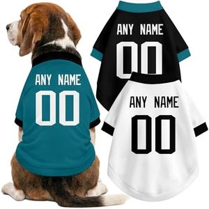 DALLASC Jacksonville Dog Clothes Custom Name Number T Shirt for Dog Gifts