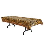 Beistle 54063 Tiger Print Table Cover, 54 x 108, Orange/Tan/Black (3-Pack)