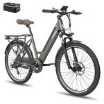 Fafrees F26 PRO Electric Bike, 26 inch Electric City Bicycle, 250W Motor, 36V/10Ah Battery, Unisex Adult Electric Mountain Bike, Shimano 7S, APP Controller, Range 40-70KM (Grey)