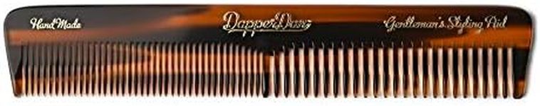 Dapper Dan Handmade Hair Styling Comb, Hand Polished for a Smooth Glide Through Hair, Gentle Non-Scratch Treatment of the Hair and Scalp 170mm x 30mm