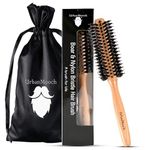UrbanMooch Round Nylon & Boar Bristle Hair Brush For Men & Women | Premium Hair Roller Comb for Volume, Straightening, Curling & Blow Drying | Anti-Slip Wooden Handle, Natural Bristles & Flexi Massage Pins