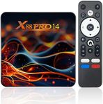 Android 14.0 TV Box, Android Boxes with 2GB RAM 16GB ROM RK3518 Quad-Core 64bit Cortex-A53 Support 2.4G /5G Dual Wifi6, 4K 10/100M Ethernet HDMI 2.0 USB 3.0/2.0 TV Box Android
