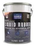 Siramico Coatings Liquid Rubber Roof Coating | 5 Litres | Instant Leak Seal Technology I Quick Drying, One Coat Waterproofing Sealant | Black, Grey & Clear (Clear, 5 Liters)