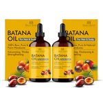 Botanic Hearth Raw Batana Oil for Hair Care | 100% Pure & Unrefined Oil from Honduras | For Thicker, Stronger Hair - 4 fl oz Set of 2