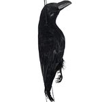 Safiman Realistic Hanging Dead Crows Decoy Lifesize Extra Large Black Feathered Crow