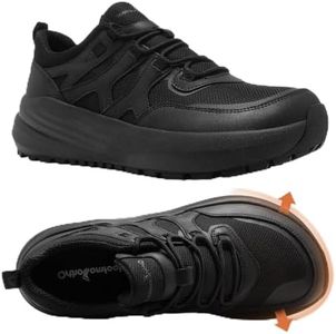 Men's Orthopedic Extra Wide Toe Box Trekking Shoes: Casual Plantar Fasciitis Bunions Recovery Orthotic Arch Support Hammer Toes Trekking Sneakers, Soft Athletic Camping Walking Shoes Black Size 11