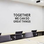 Wall Decal Stickers, Teamwork Wall Art, (Easy to Apply), Motivational Quotes Inspirational Office Gym Classroom School Playroom, Sports Running Yoga Dance Exercise Baseball Basketball Poster Positive Workout Business Success Sign Home Vinyl Decor Art Saying, Together We Can Do Great Things 21"X11"