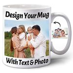 Custom Mug Personalized Photo Mug 11oz on Both Side Custom Mug with Your Picture, Logo, Text Personalized Coffee Mug Customized Gifts for Birthday Christmas Party Decoration 11oz White Wholesale