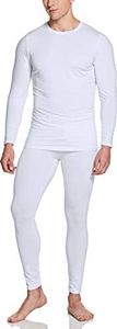 ATHLIO Men's Thermal Underwear Set, Winter Hunting Gear Comfort Fit Long Johns, Base Layer Top & Bottom for Cold WeatherLYS53-WHT_ X-Large