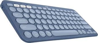 Logitech K380 Multi-Device Bluetooth Keyboard for Mac with Compact Slim Profile, Easy-Switch, 2 Year Battery, MacBook Pro/MacBook Air/iMac/iPad Compatible - Blueberry